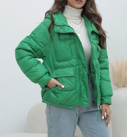 Dam Vinterjacka Minimalistisk Varm Polyester 9