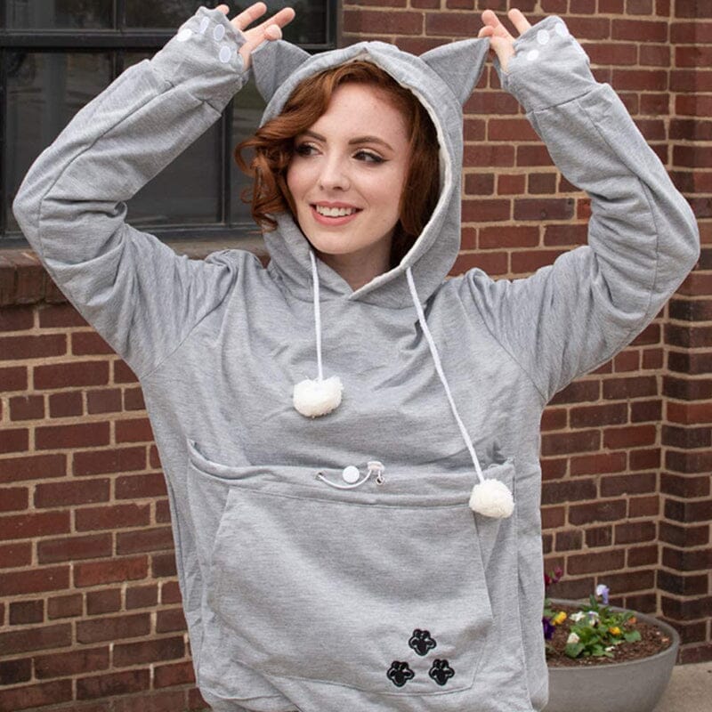 Hoodie För Djur Mjukt Polyester Elastan Med Framficka-3