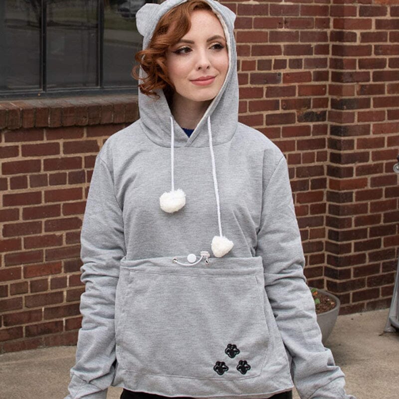 Hoodie För Djur Mjukt Polyester Elastan Med Framficka-4
