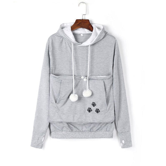 Hoodie För Djur Mjukt Polyester Elastan Med Framficka-1