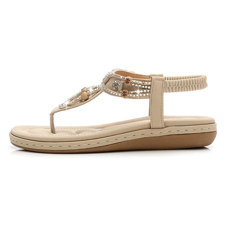 Dam Sandaler Bling Detaljer PU-Läder T-Rem Design-2