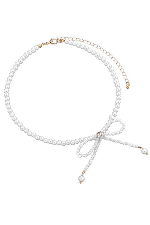 Dam Halsband Pärlor och Guldslinga Elegant Smycke-5