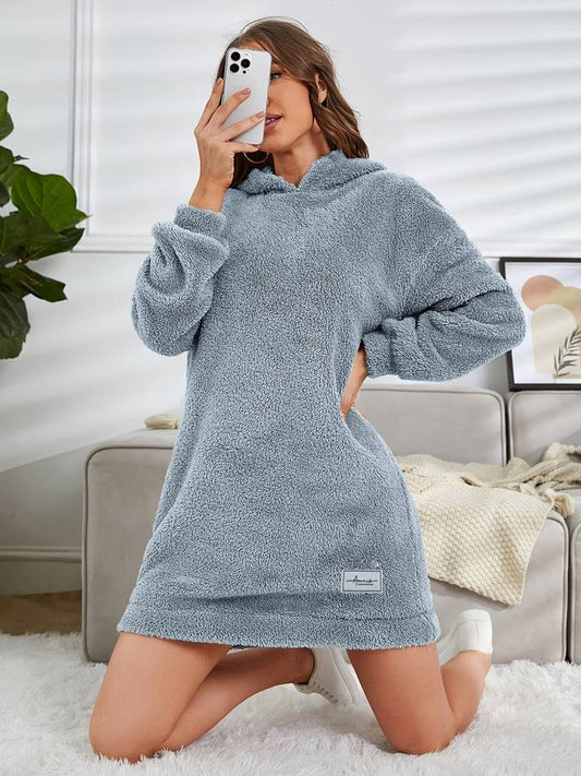 Kvinnors Lätt Bomull Hoodie med Mysig Huva och Löst Snitt – Grå Fritidsplagg för Avslappnade Dagar 1