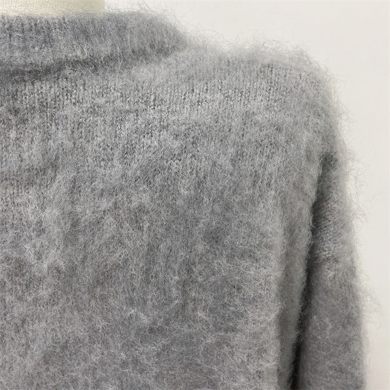 Dam Pullover Överdimensionerad Mohair 4