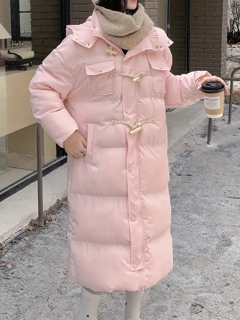 Damjacka Termisk Zip-Up Hoodie Puffy Stil Polyester-3