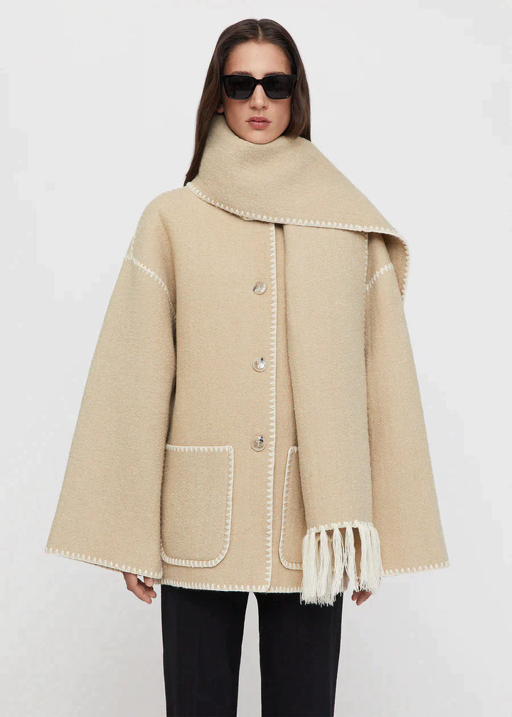 Variant image for Damjacka Med Halsduk Lyxig Design Polyester-13