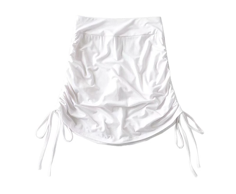 A-Line Mini Kjol för Kvinnor i Polyester – Smickrande Passform med Empire Midjehöjd och Monokrom Design 6