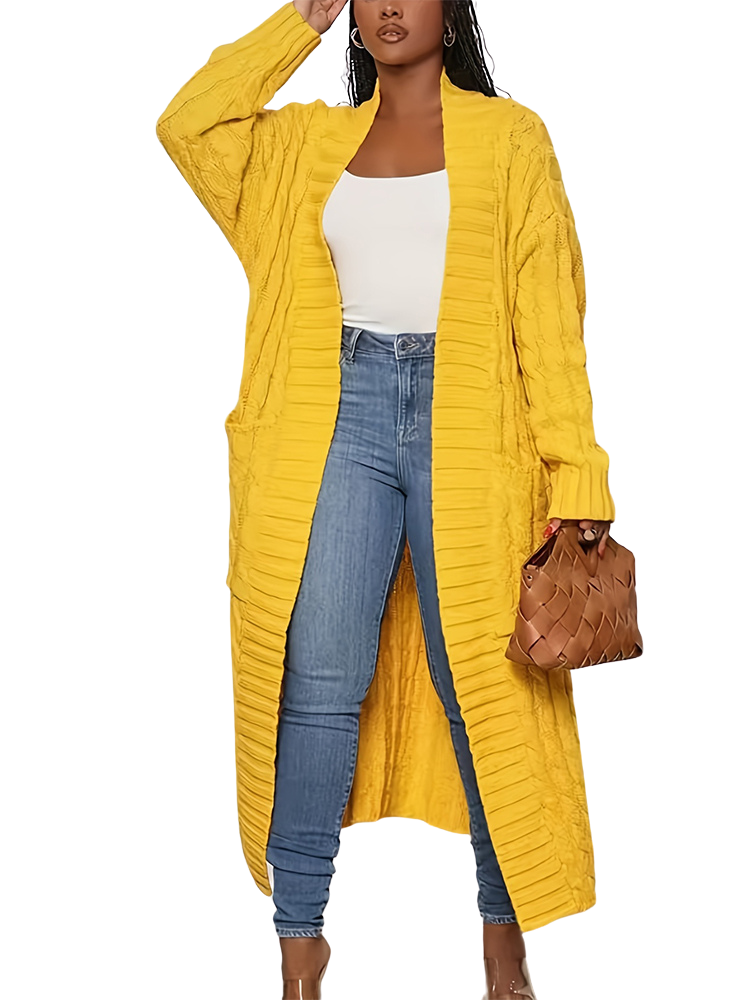 Variant image for Lång Kofta Dam V-ringning Mjuk Bomull Polyester-1