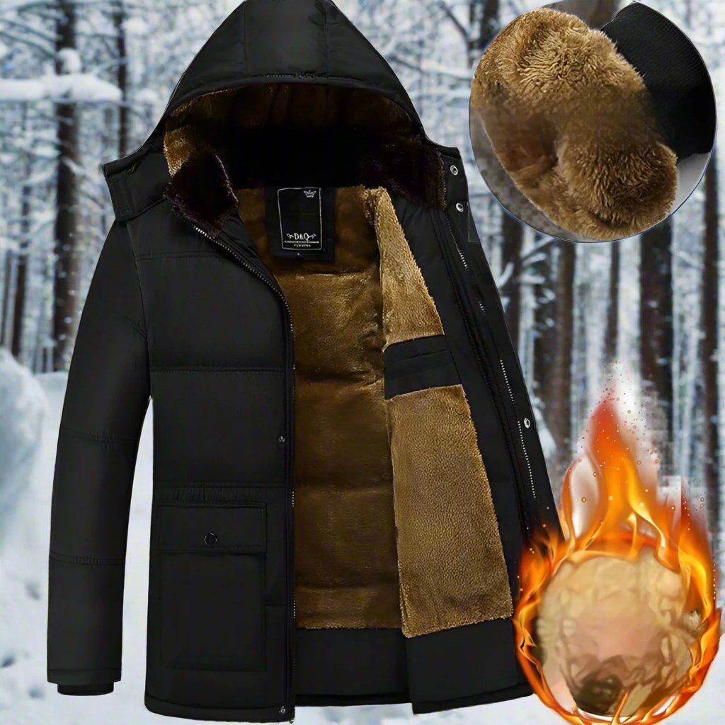 Dam Vinterjacka Lång Isolerad Klassisk Design Polyester-3