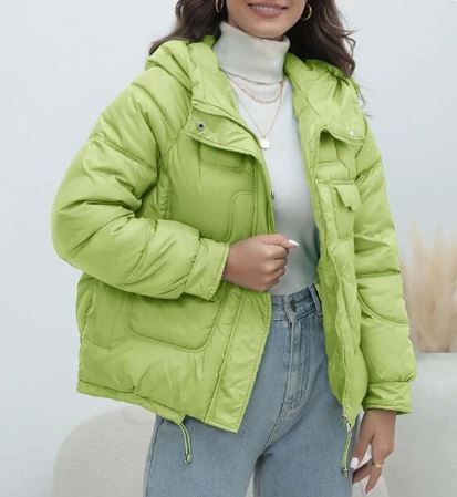 Dam Vinterjacka Minimalistisk Varm Polyester 1