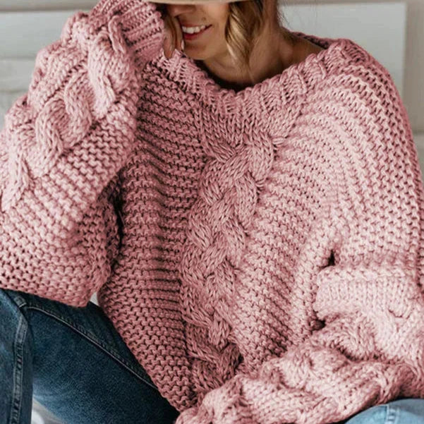 Variant image for Kvinno Ulltröja Vinter Mysig Design Högkvalitativ Ull-21