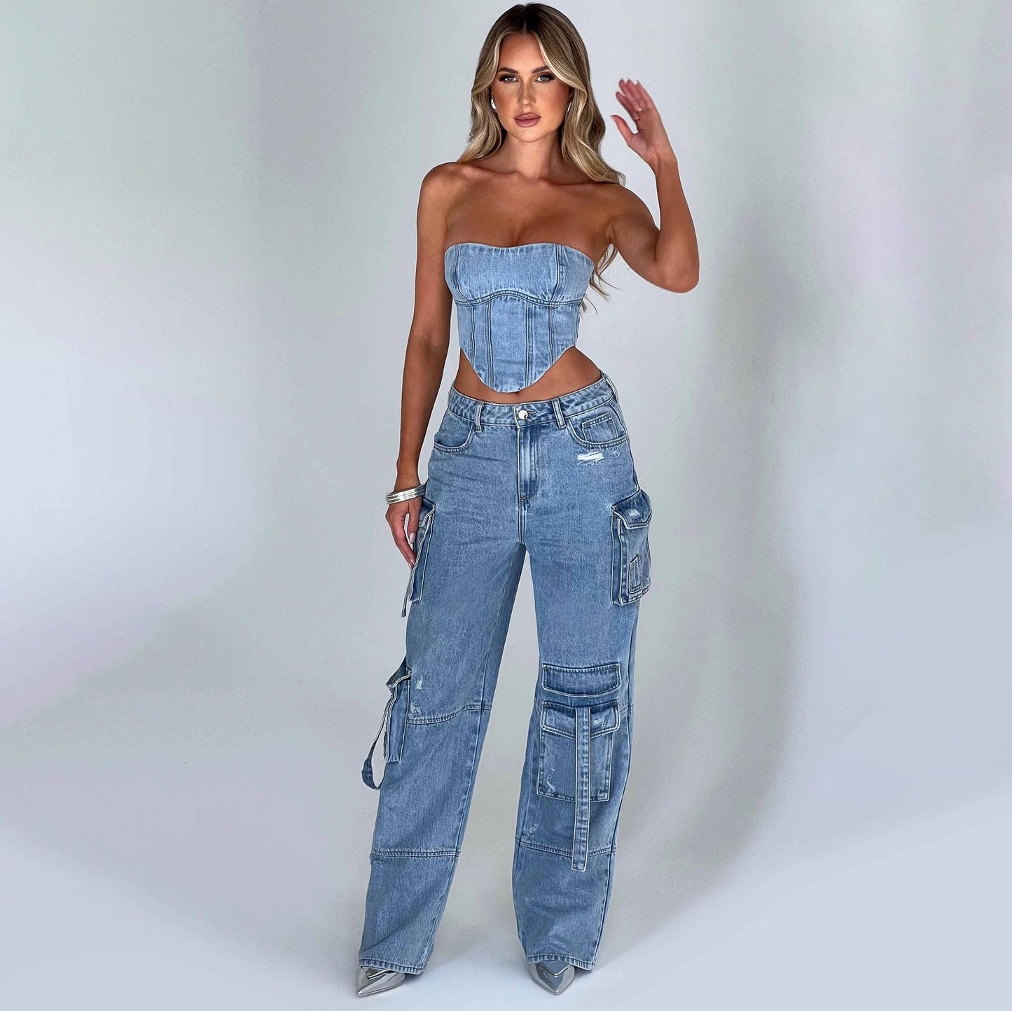 Snygga Byxor Dam Bred Ben Denim-5