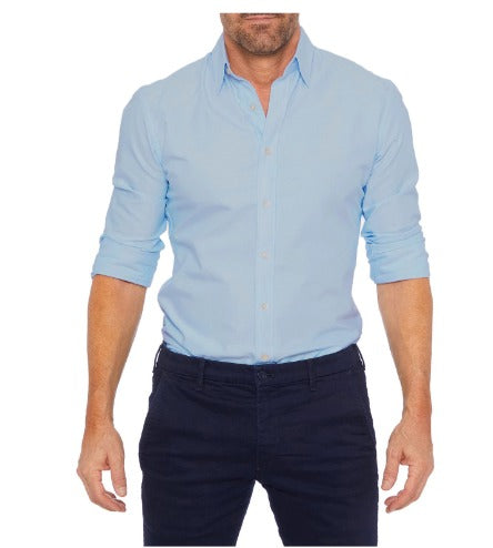 Herrskjorta Royal Oxford Dragkedja Strukturerad 97% Bomull 3% Elastan 7