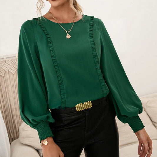 Dam Skjorta Långärmad Modern Polyester-1