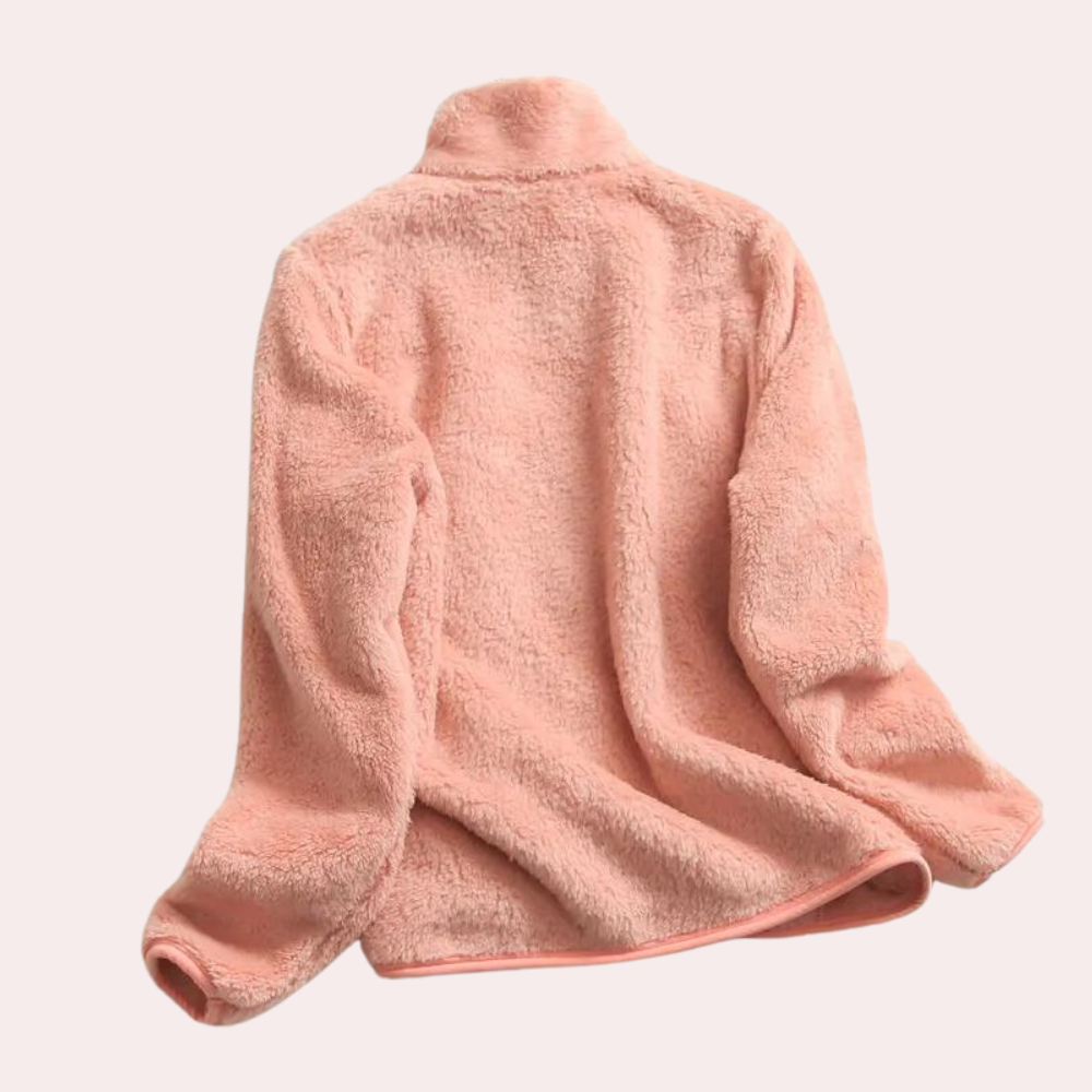 Kvinnors Fleecejacka Modern Vinter Mjuk Fleece-Mix-2