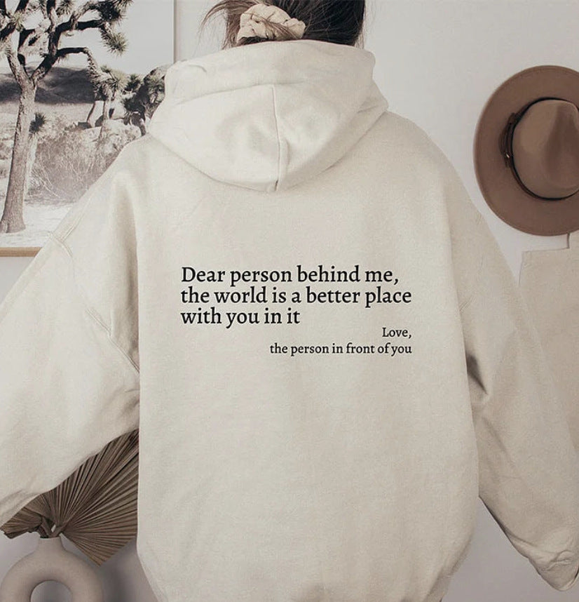 Unisex Hoodie Mjuk Bomull med Inspirerande Budskap 4
