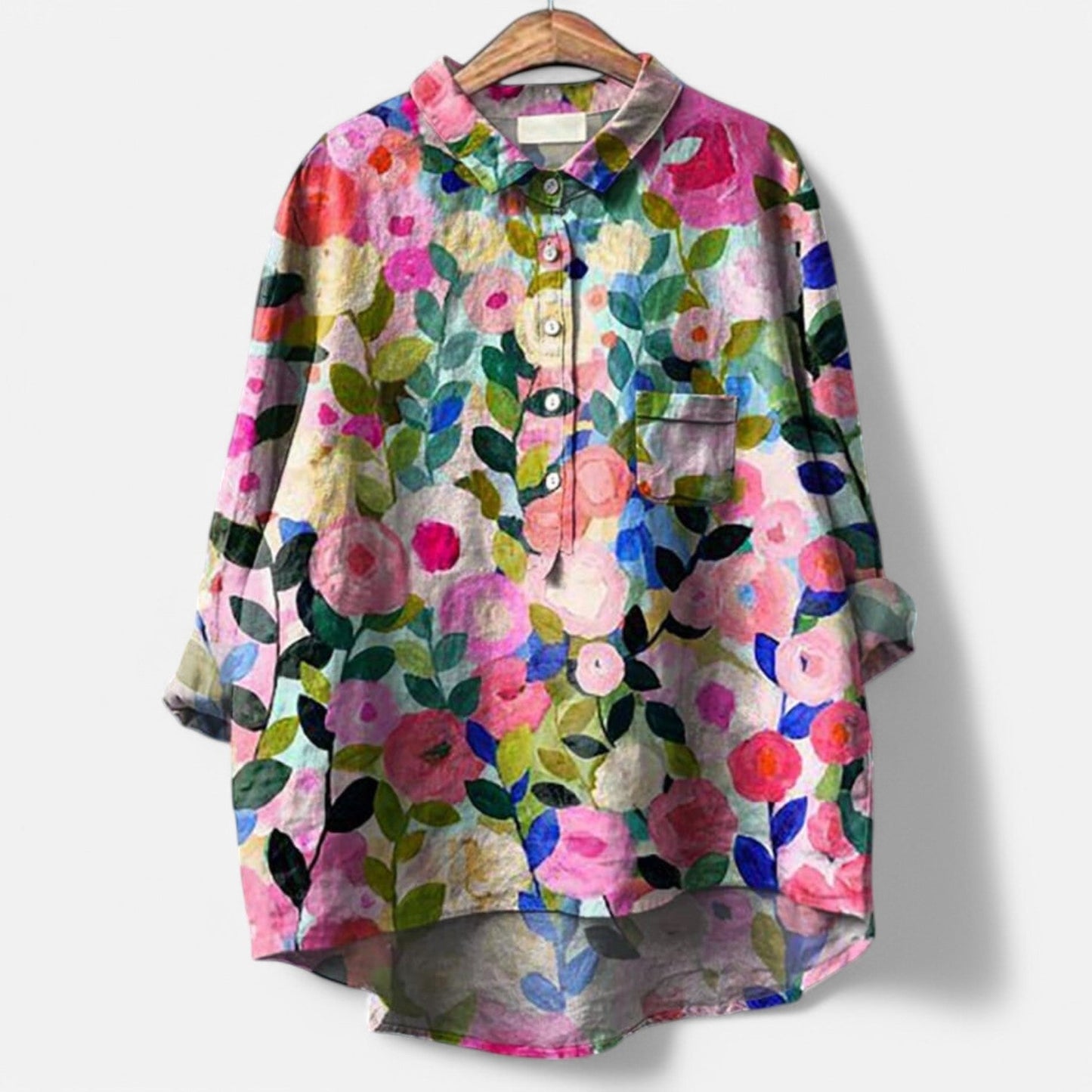 Variant image for Dam Blus Blommönster Elegant Polyester-32