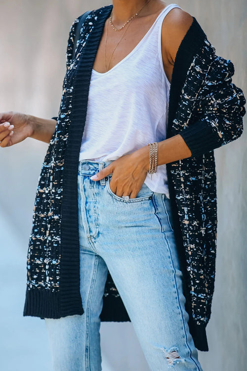 Dam Vinterkardigan Avslappnad Design Högkvalitativ Akryl 3