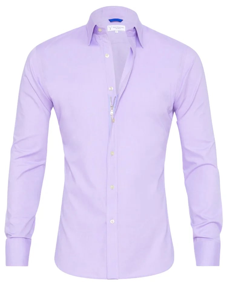 Herrskjorta Royal Oxford Dragkedja Strukturerad 97% Bomull 3% Elastan 2