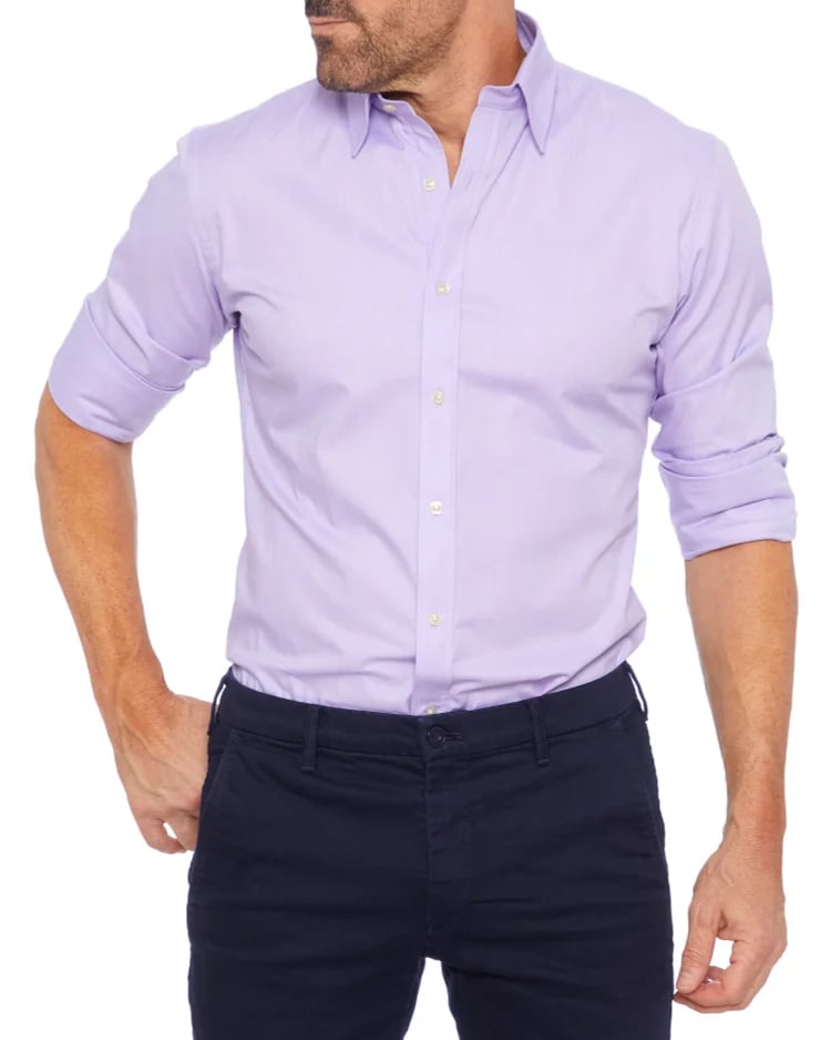 Herrskjorta Royal Oxford Dragkedja Strukturerad 97% Bomull 3% Elastan 3