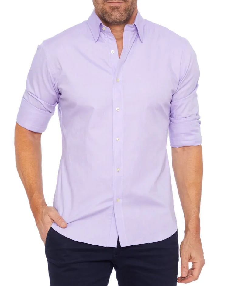 Herrskjorta Royal Oxford Dragkedja Strukturerad 97% Bomull 3% Elastan 12