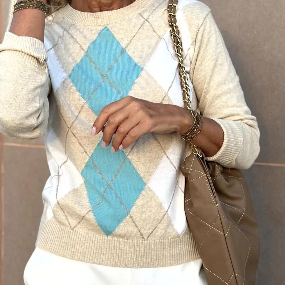 Herr Tröja Avslappnad Crew Neck 100% Akryl 4