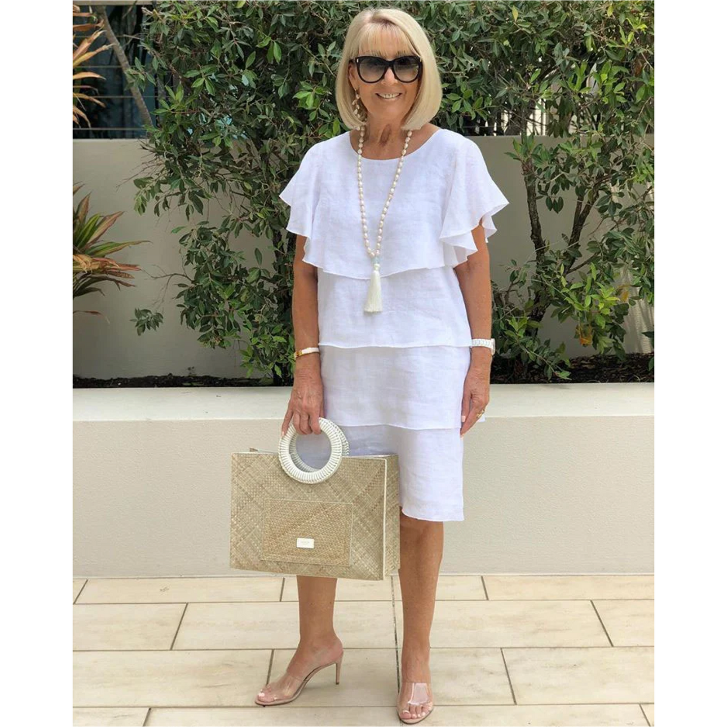 Variant image for Kvinnors Flerskikts Klänning Elegant Högkvalitativt Tyg-19