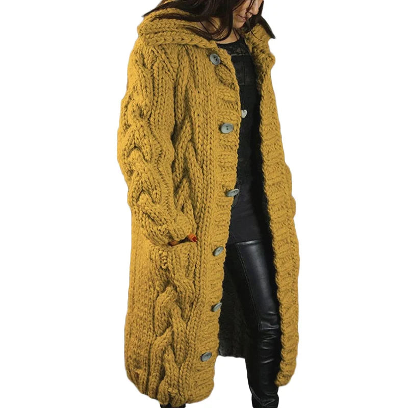 Variant image for Dam Lång Kofta Varm Ull Cardigan-54