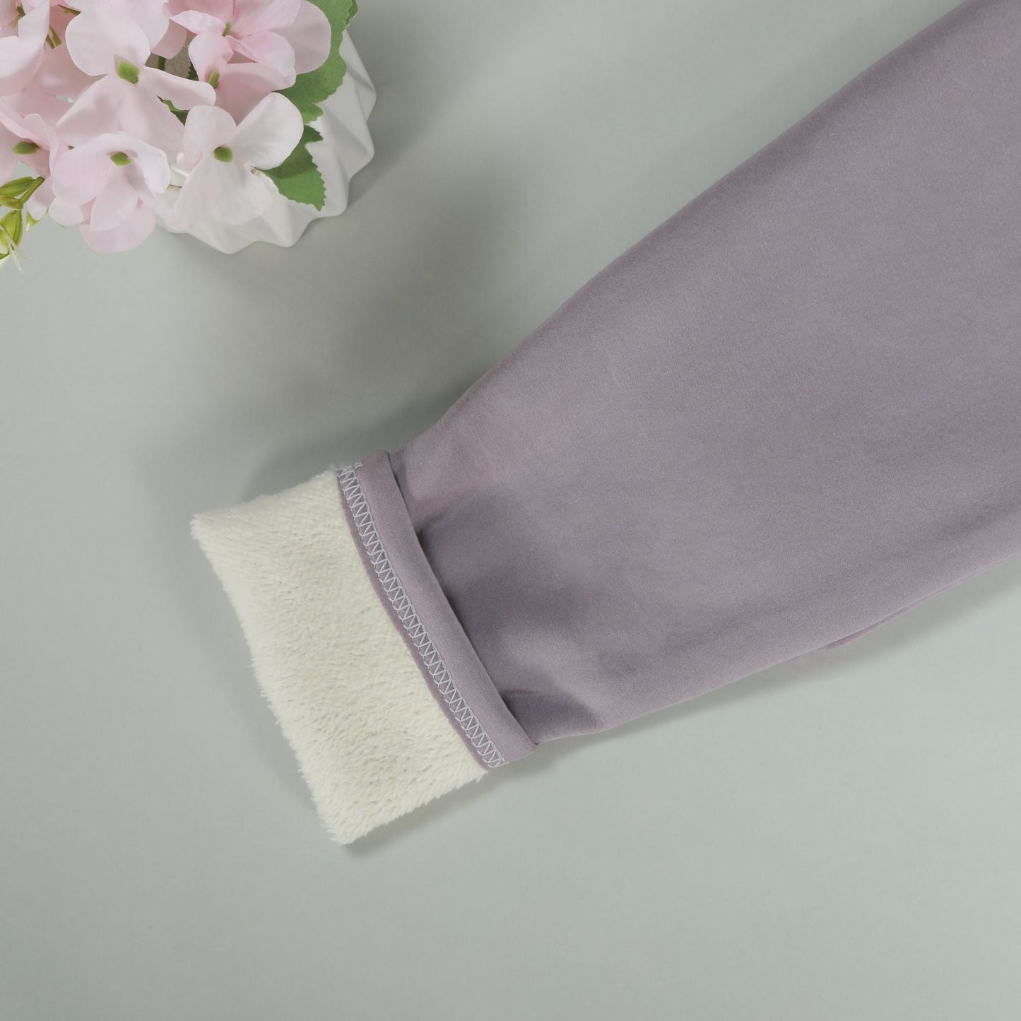 Damleggings Hög Midja Fleece Foder för Kalla Vinterdagar-3
