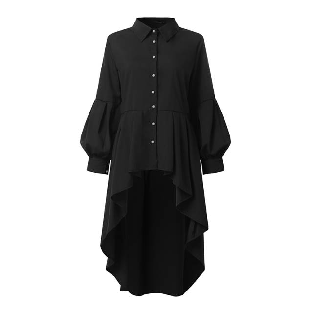 Variant image for Dam Tunika Långärmad Polyester Spandex Elegant Figurativ Passform-8