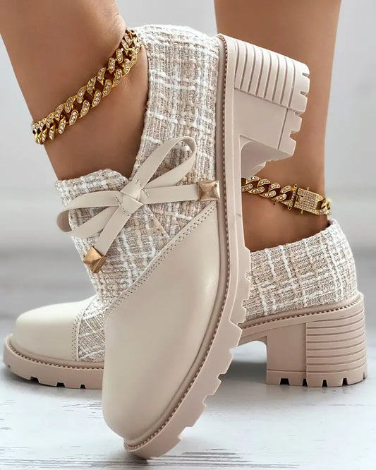 Dam Högklackade Skor Trendig Design Syntetmaterial-1