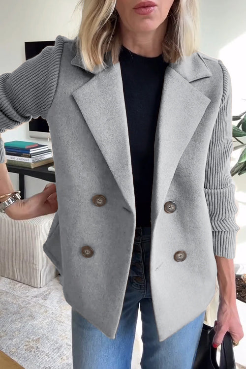 Variant image for Dam Blazer med Kontrasterande Ärmar i Polyester och Elastan-31