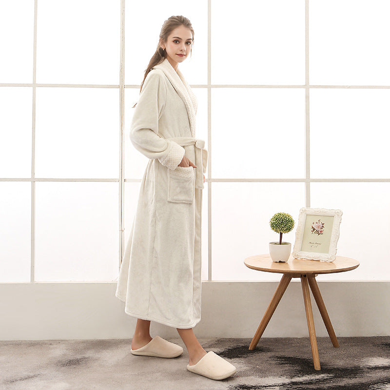 Unisex Badrock Flanell Loose Fit Korallvelour-1