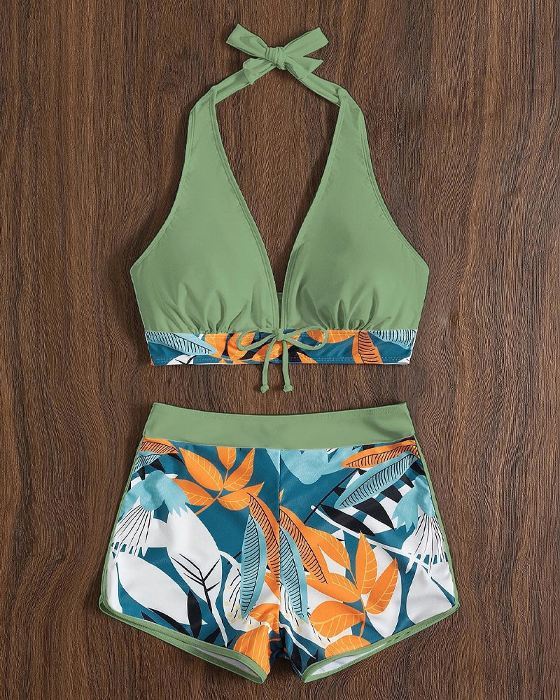 Dam Bikini Set Halterneck Elastan Polyester-5