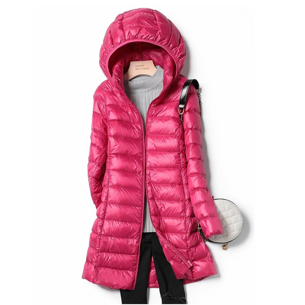 Damjacka Vinter Parka Lätt Polyester Andningsbar Tidlös Design 14