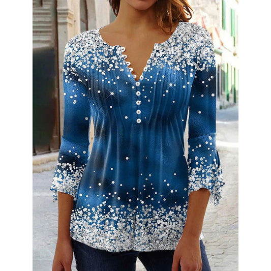 Dam Skjorta Sportig LĂ€tt Polyester-1