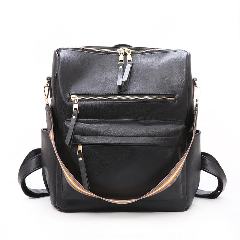 Dam Ryggsäck Retro Brittisk Stil PU-Läder Medium-1