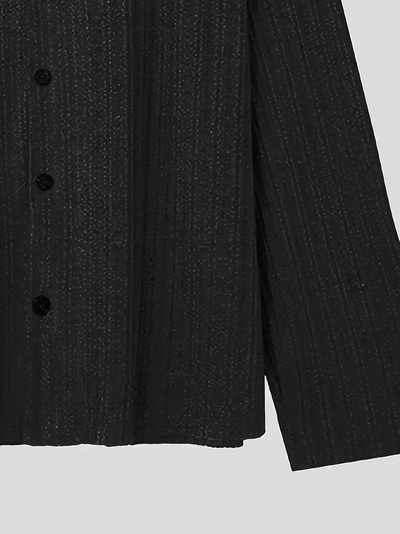 Herrskjorta Modern Design Randig Polyester Viskos 6