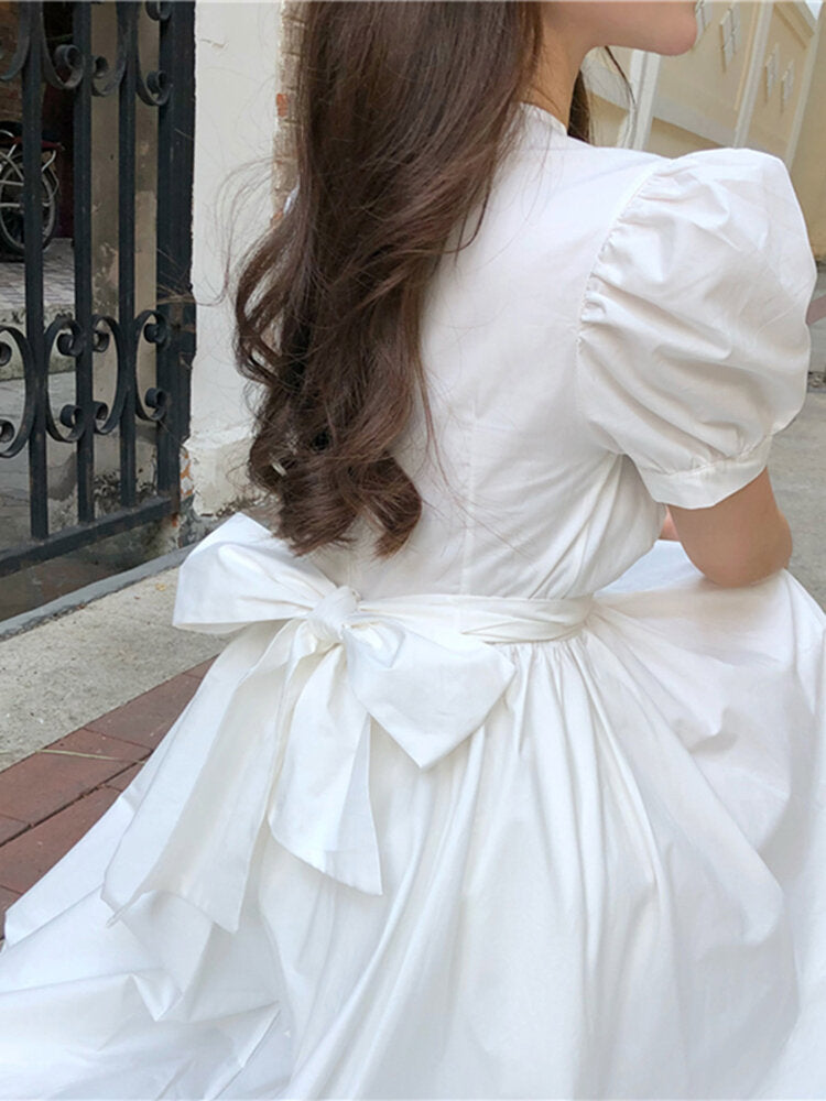 Variant image for Kvinnors Midi Klänning Justerbart Bälte Högkvalitativt Tyg-9