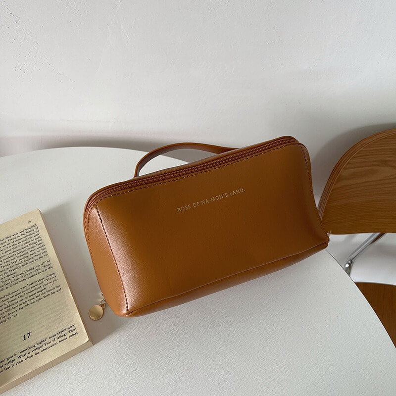 Kvinnors Kosmetisk Väska Vattentålig PU Med Fickor-4