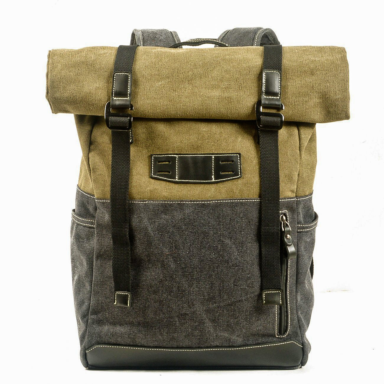 Variant image for Unisex Ryggsäck Vattentät Rymlig Design för Vardagsbruk och Resor Bomull och Läder-3
