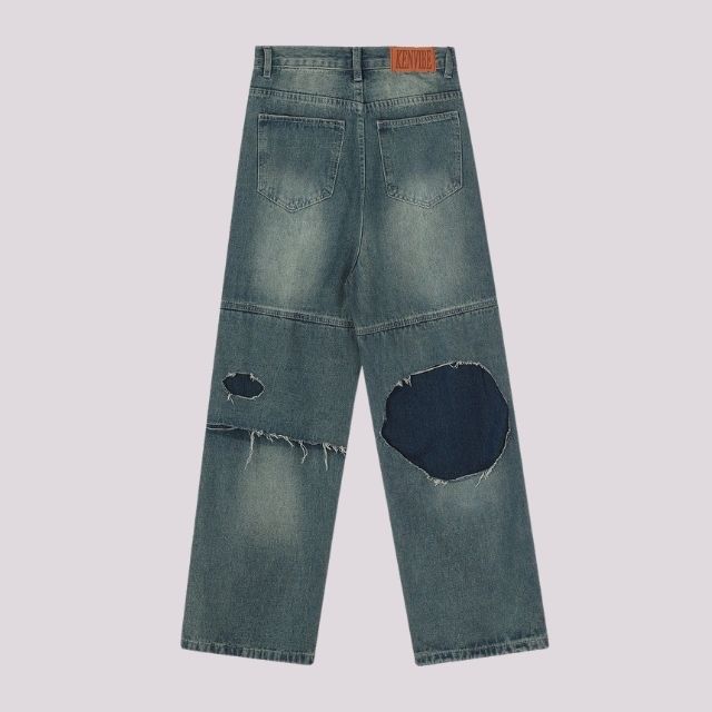 Dam Jeans Rivna Fläckigt Lapptäcke 100% Bomull Avslappnad Passform-2