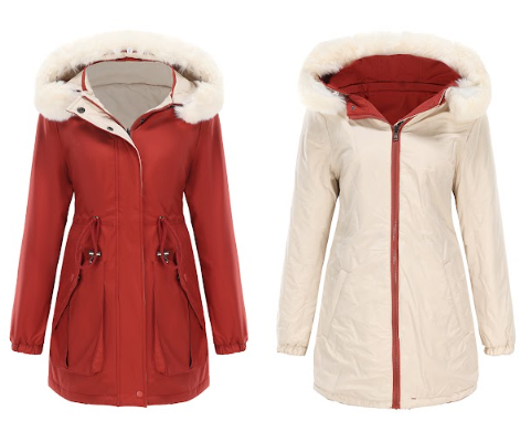 Variant image for Dam Vändbar Parka Polyester Chic Medellängd 65 cm-4