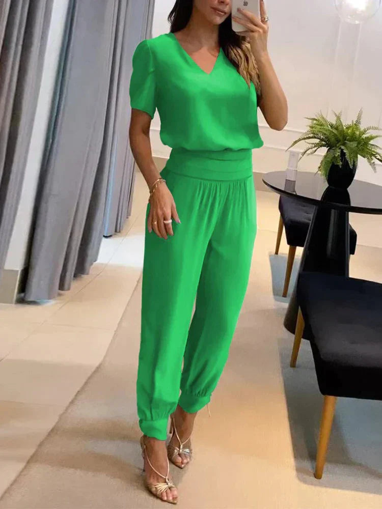 Damkläder Blus och Byxor Modern Design i Bomull och Elastan 2