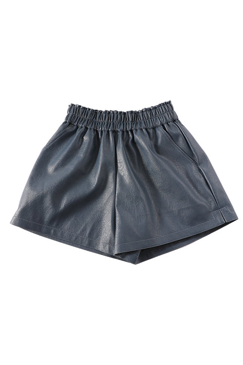 Variant image for Dam Shorts Elastisk Midja Syntetiskt Läder Fickor-5