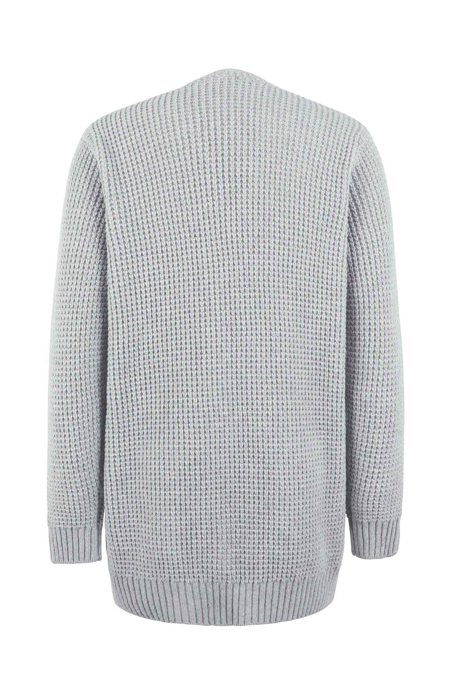 Dam V-ringad Kofta Trendig Mjuk Material-3