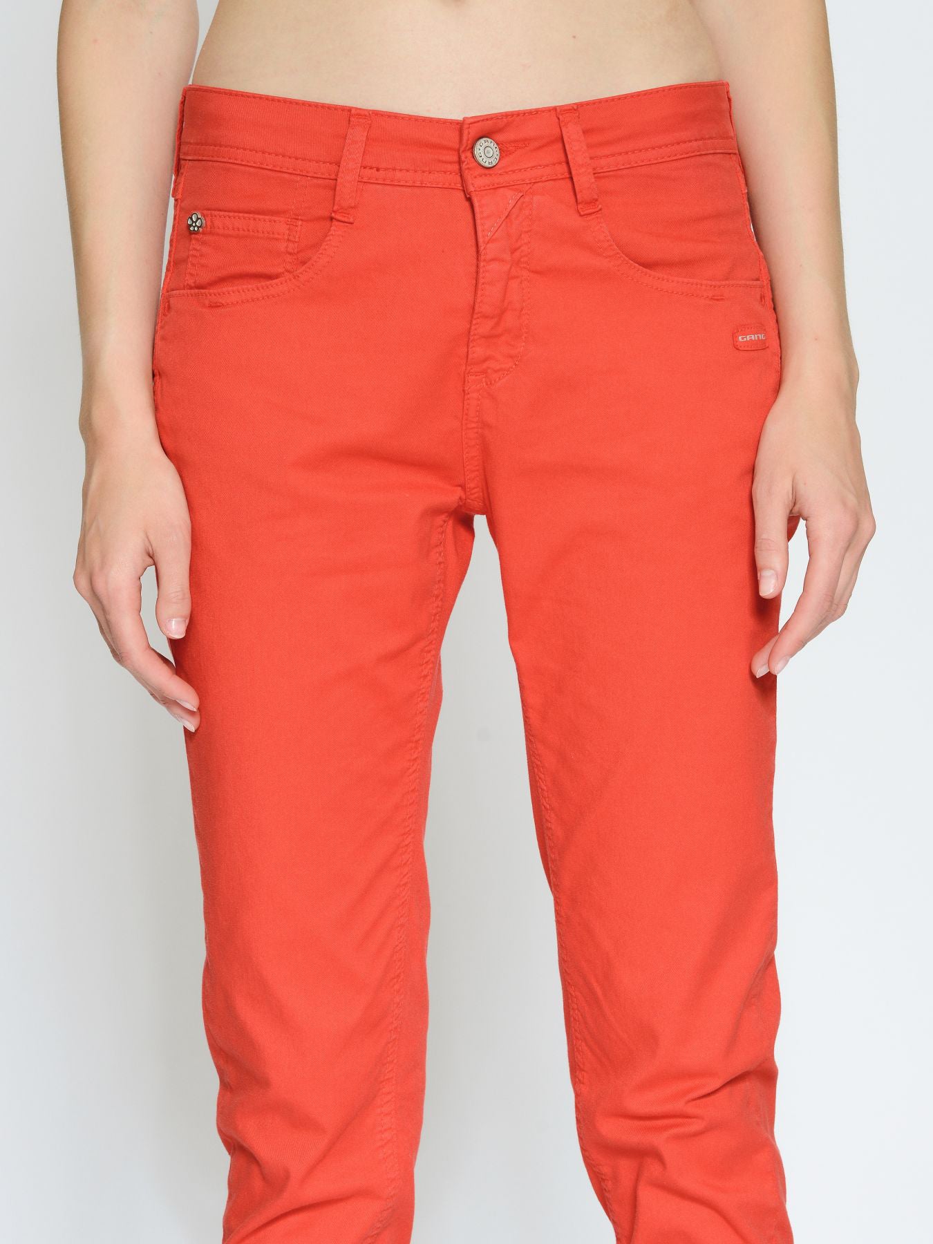 Dam Jeans Stretch Avslappnad Medelhög Passform 5-Fickig Design-1