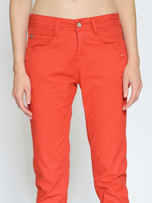 Dam Jeans Stretch Avslappnad Medelhög Passform 5-Fickig Design-1