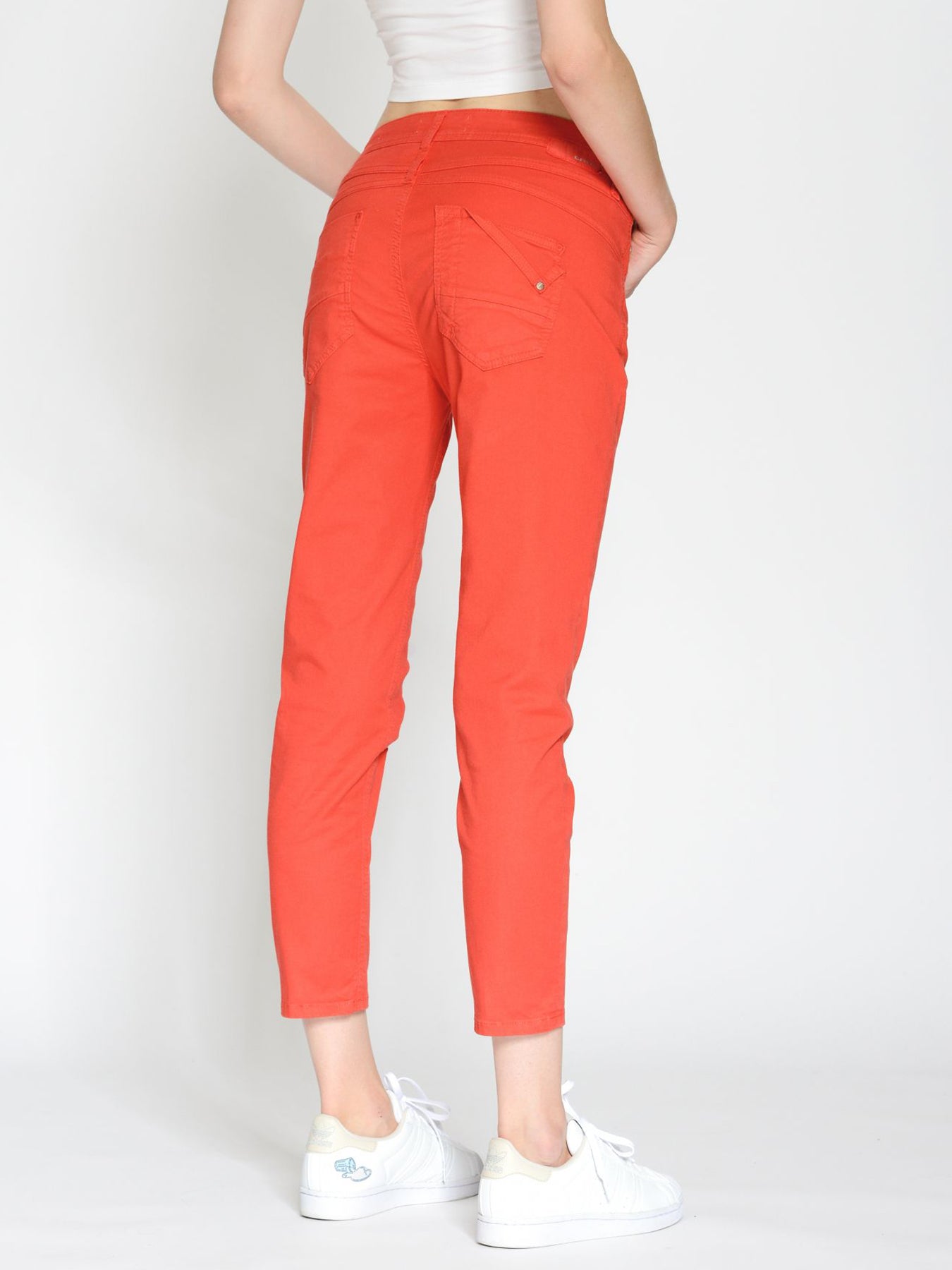 Dam Jeans Stretch Avslappnad Medelhög Passform 5-Fickig Design-3