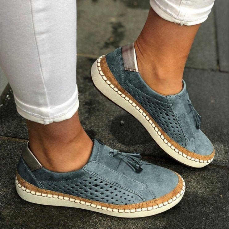 Dam Sneakers Andningsbara Komfort Syntetiska Fibrer 8